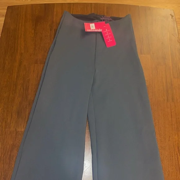 Commando Neoprene CEO Wide Leg Pant. Medium. Color-Storm (gray)